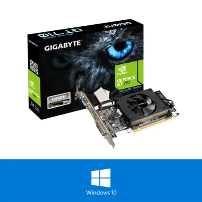 VGA PCI-e GeForce GT710 GIGABYTE 1GB DDR3 64 bits [GV-N710D3-1GL Rev. 2.0] (VGA/DVI-D/HDMI)