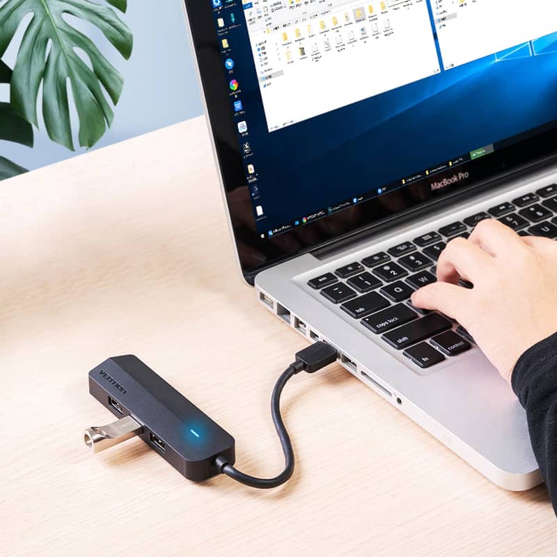 Audio HUB - 3 Portas Usb 3,0 - Cabo Usb 15cm - Aster Pro Brasil