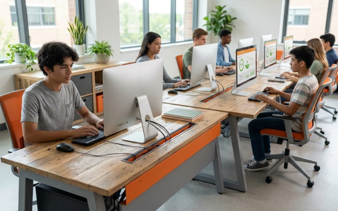 Como planejar uma sala de informática de alto impacto e baixo custo para novas escolas